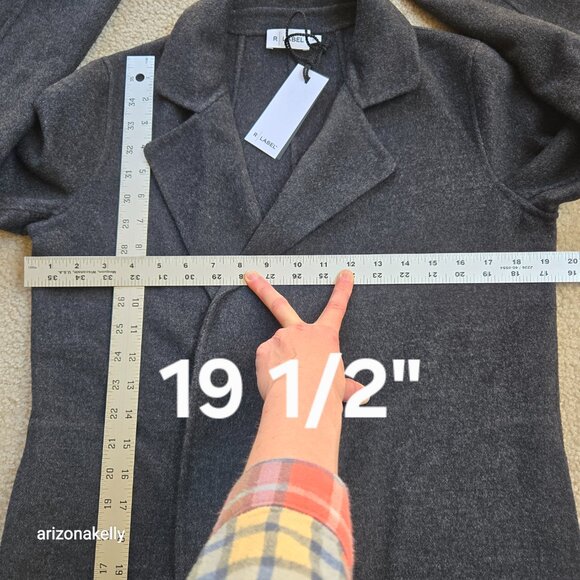 NWT Wool Blend Double Faced Overcoat in Graphite The Reset R Label XS - Picture 6 of 13